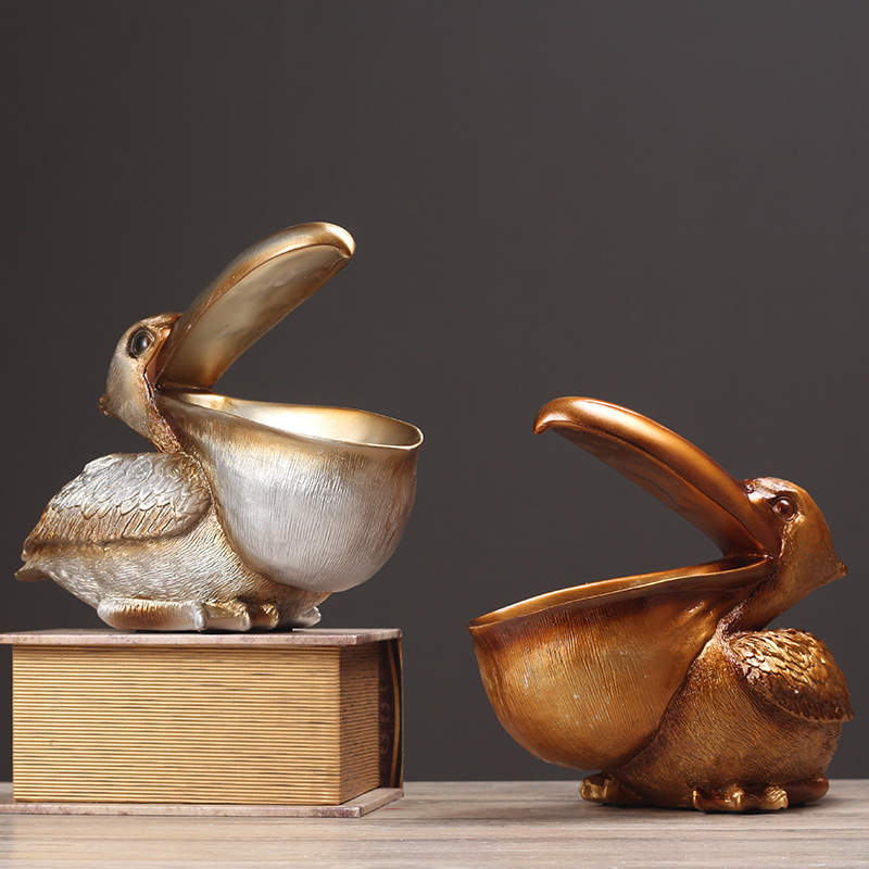 Resin Art Table - زينة مفاتيح راتنج طائر البجع الرجعية