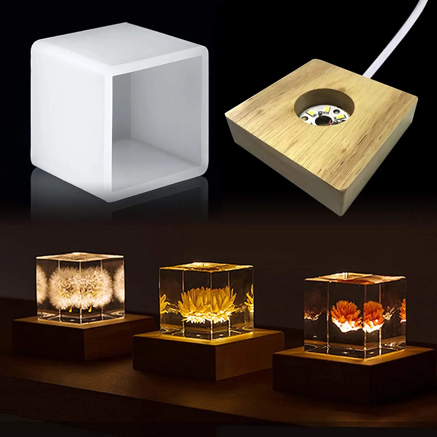 Resin Art Equipment - قالب راتينج خفيف مربع، قوالب سيليكون