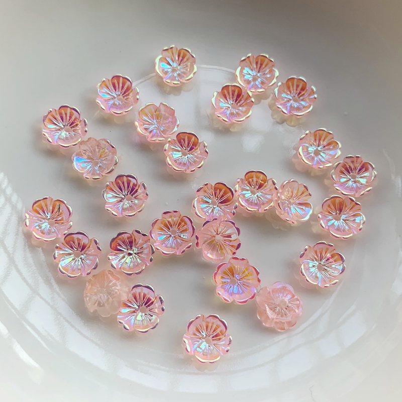 Resin Art Earrings Design - الزهور 8 ملم أقراط مجوهرات اكسسوارات