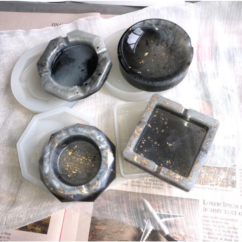Resin Art Tray - سيليكون منفضة سجائر قالب الكريستال الراتنج