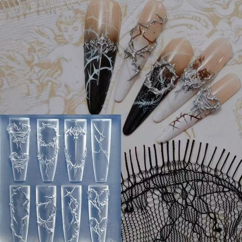Resin Art Template - ثلاثية الأبعاد الشوك مسمار تصميم قوالب