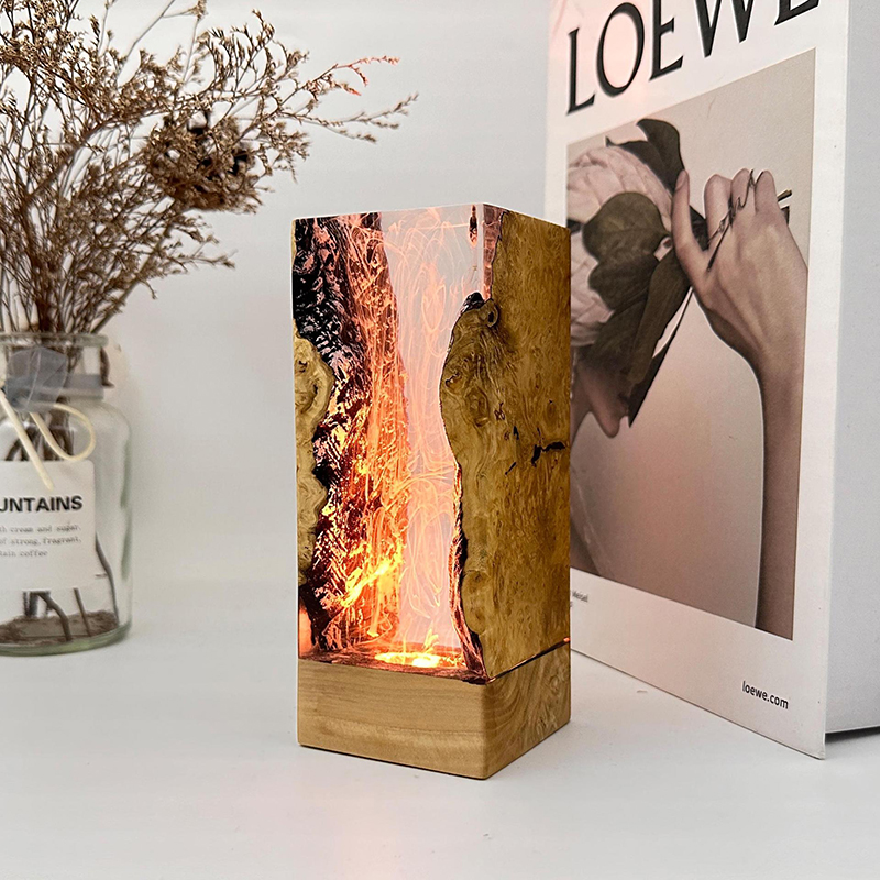 Resin Art Table - مصباح طاولة من الراتنج بتصميم كهف