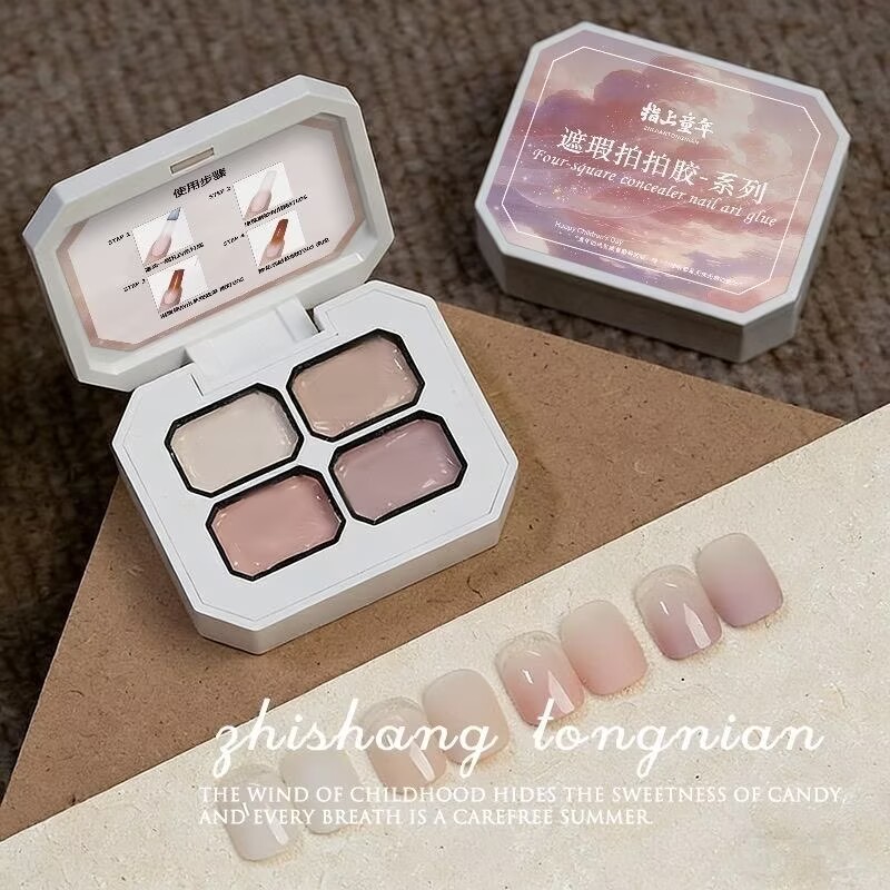 Resin Art Gel - جل تلوين الأظافر بـ 4 ألوان،