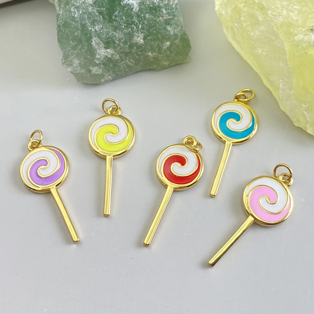 Resin Art Necklace - حلوى مصاصة سحر للنساء ، مجوهرات