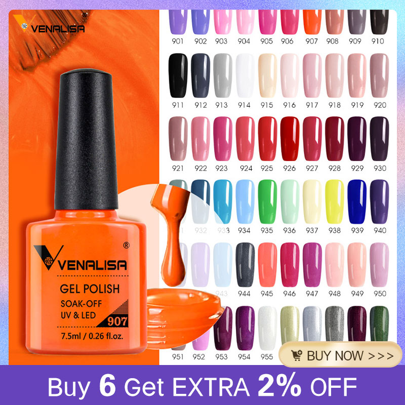 Glitter Powder Resin - Venalisa 7.5 مللي هلام طلاء الأظافر
