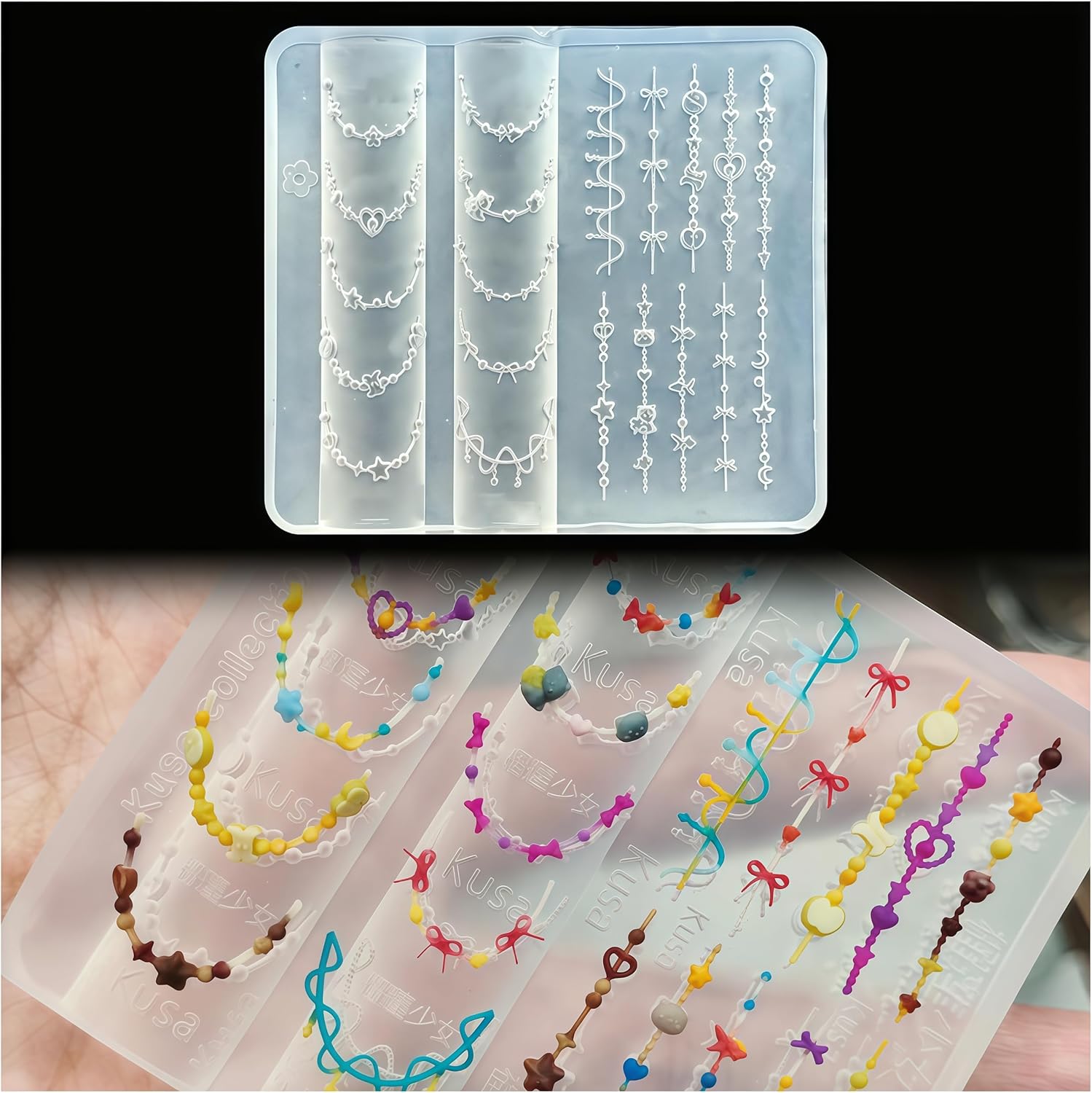 Resin Art Necklace - 3D حبة قلادة هلام مسمار الفن