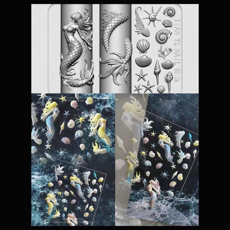 Resin Art Template - قوالب سيليكون ناعمة ثلاثية الأبعاد للأظافر