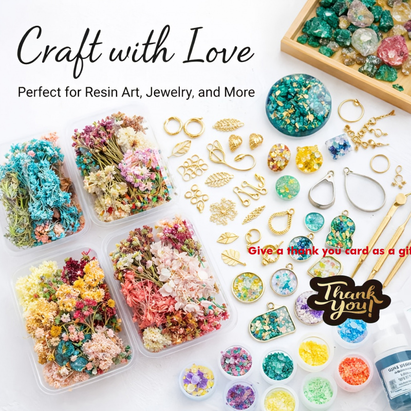 Resin Art Gift For Wedding - مجموعة من 10 صناديق مزينة بباقات
