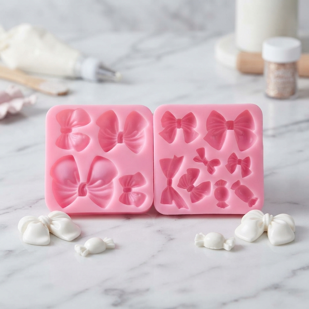 Resin Art Kitchen - قوالب سيليكون على شكل عقدة فيونكة