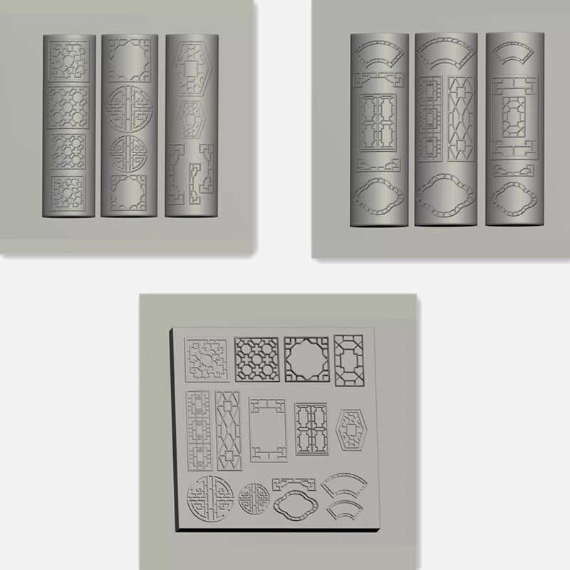 Resin Art Template - قالب سيليكون ثلاثي الأبعاد منقوش بتصميم