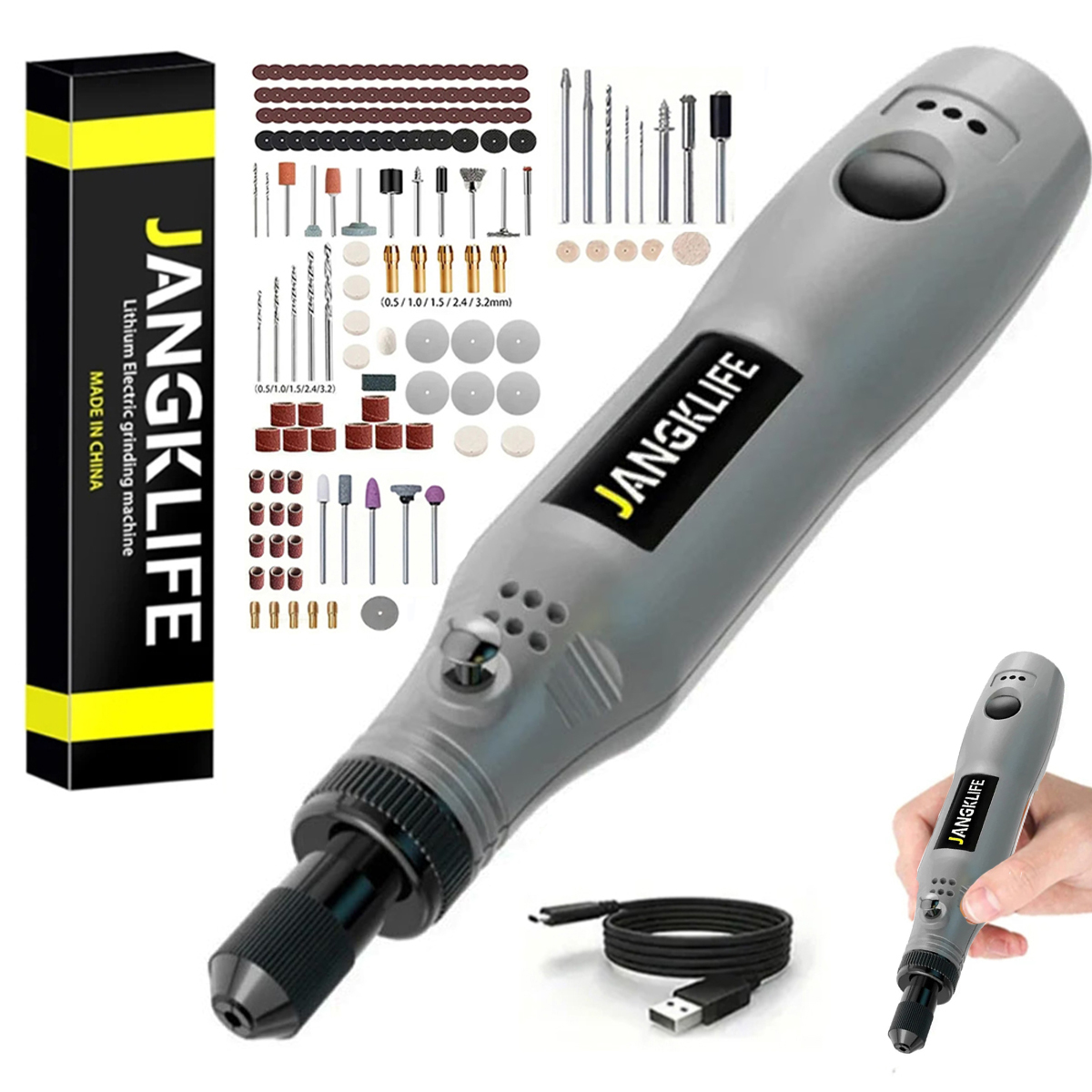 Resin Art Drill Machine - مجموعة أدوات دوارة لاسلكية USB ،