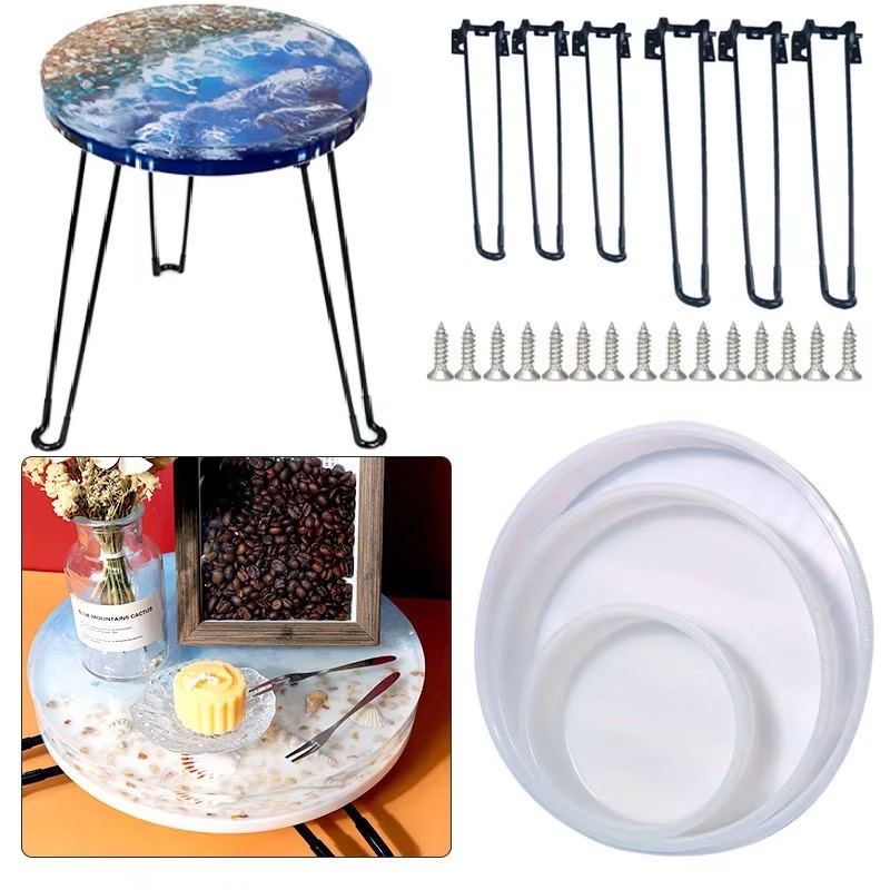 Resin Art Tray - صينية مستديرة كبيرة UV الراتنج قالب
