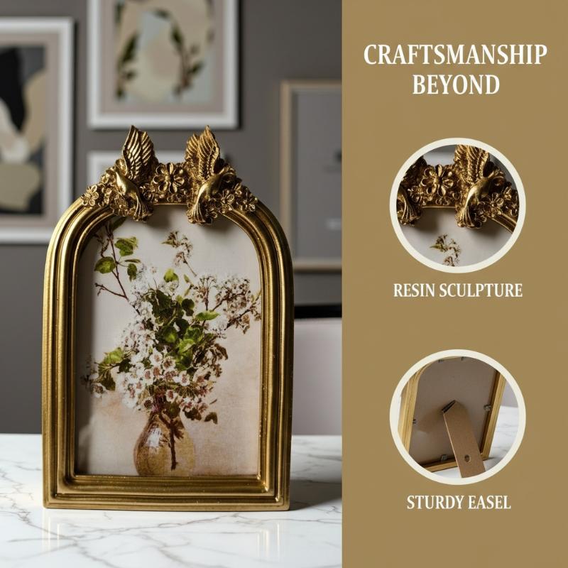 Resin Art Photo Frame - إطار صور بيضاوي صغير للتعليق على
