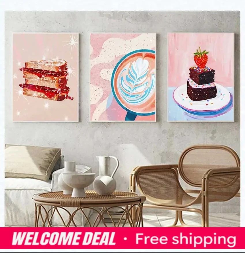 Resin Art Kitchen - 2026 لوحة جدارية عصرية بدون إطار