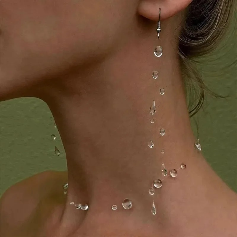 واضح قطرة الماء قلادة شفافة قط - مراجعة Resin Art Necklace وسعره