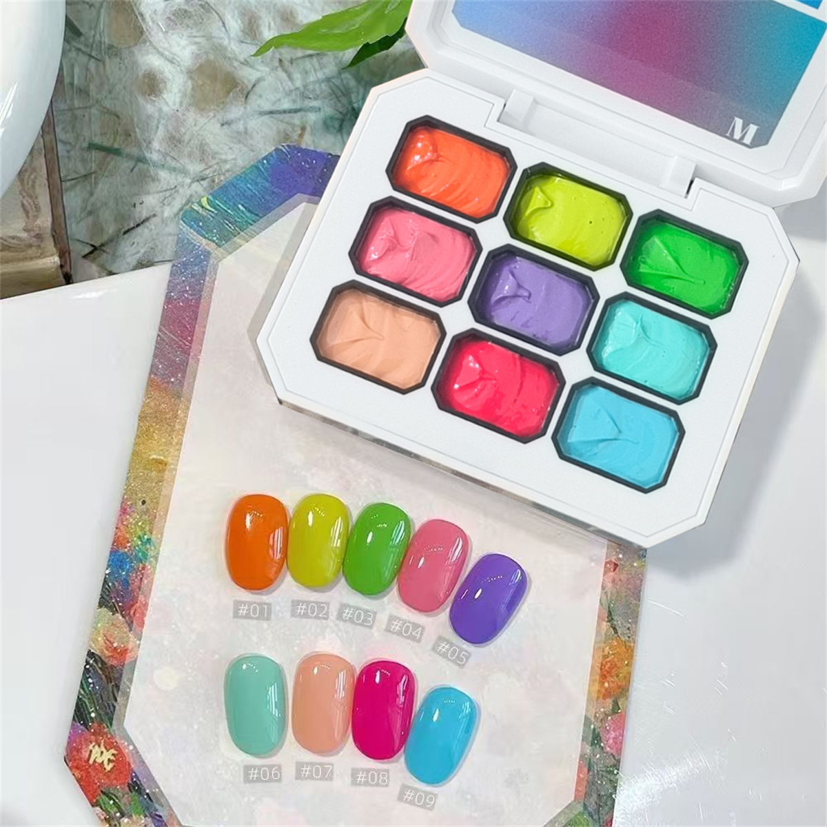 طلاء أظافر صلب بـ 9 ألوان، جل  - مراجعة Resin Art Gel وسعره
