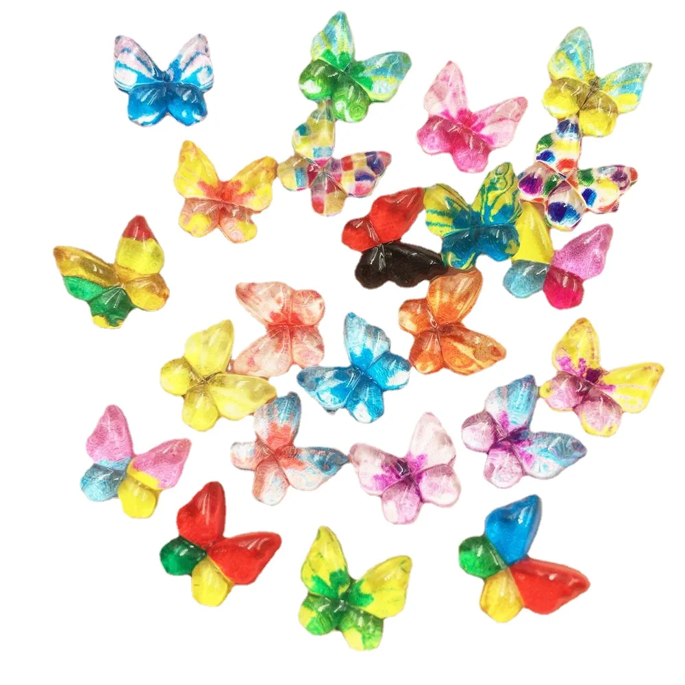 Kawaii فراشة صغيرة فلاتباك حجر - مراجعة Glitter Powder Resin وسعره
