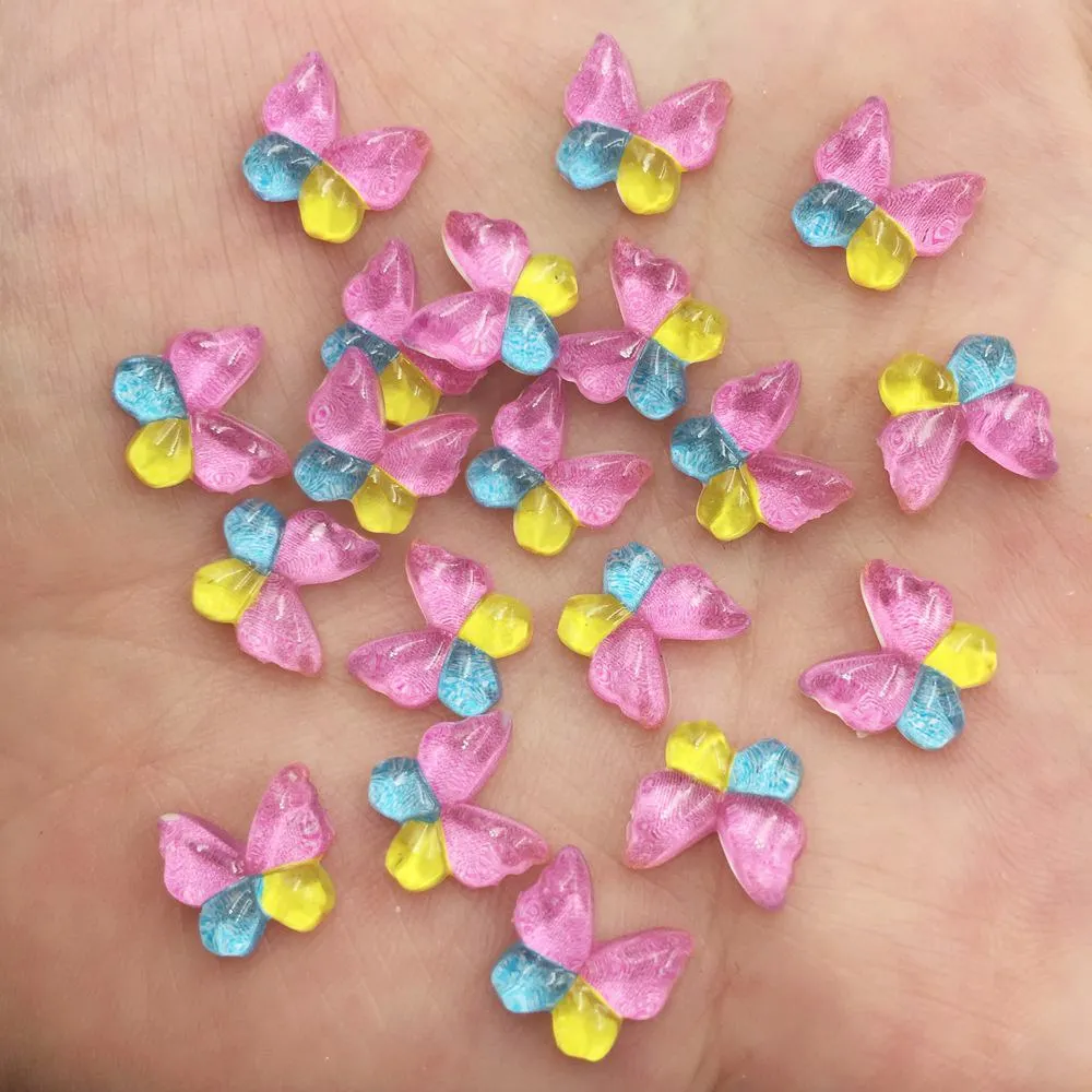 Kawaii فراشة صغيرة فلاتباك حجر - مراجعة Glitter Powder Resin وسعره