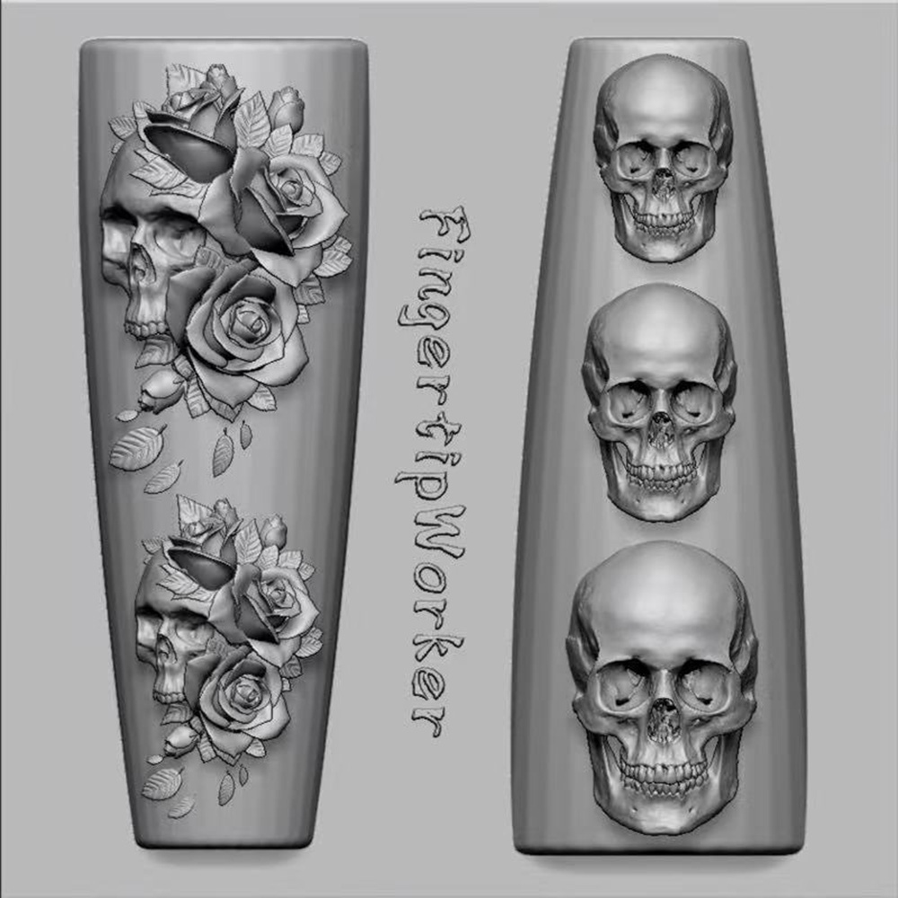 طقم قوالب سيليكون لفن الأظافر  - مراجعة Resin Art Template وسعره
