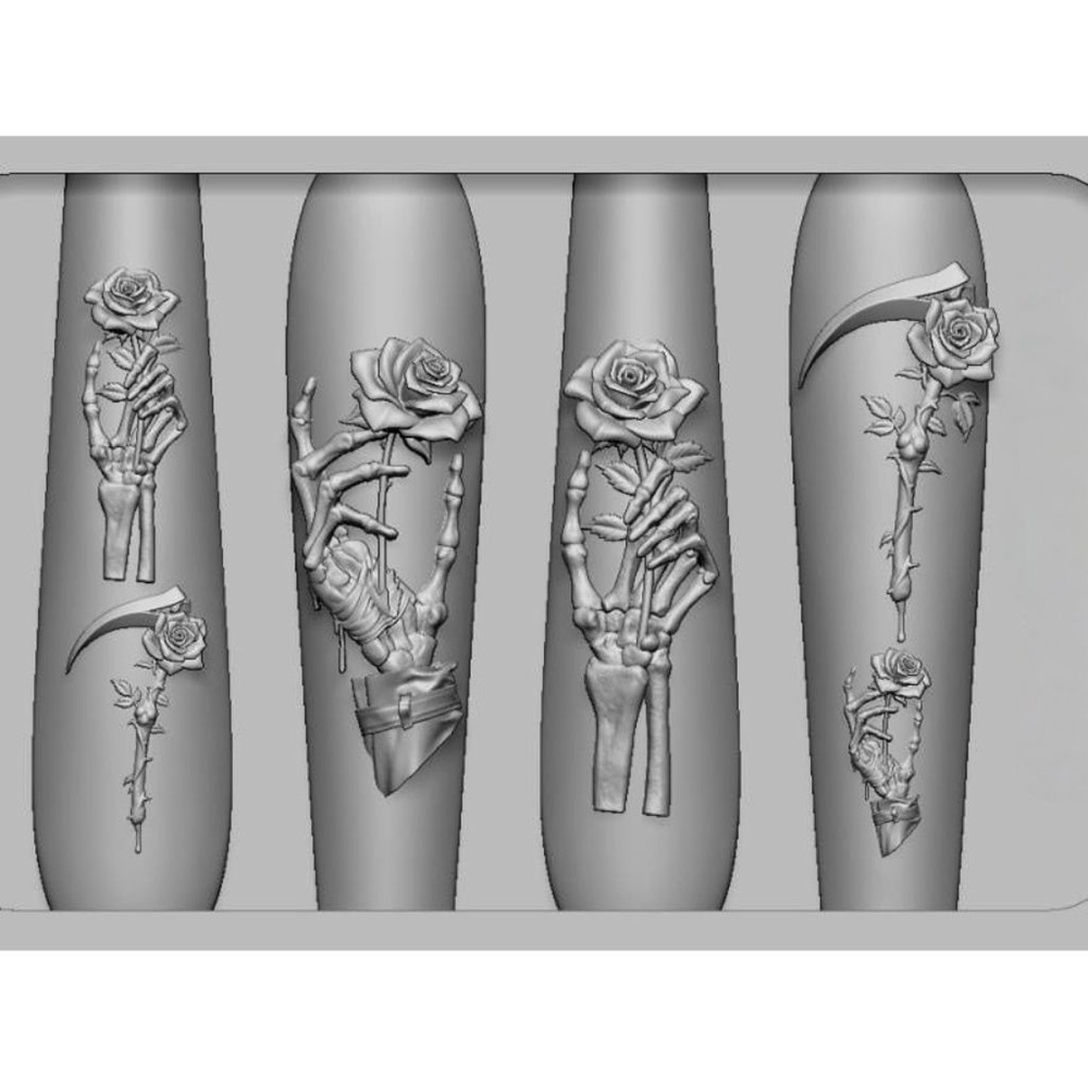 طقم قوالب سيليكون لفن الأظافر  - مراجعة Resin Art Template وسعره
