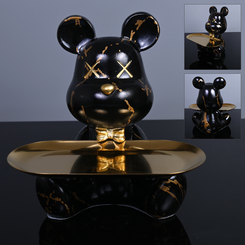 تماثيل الدب الملونة والمنحوتات - مراجعة Resin Art Table وسعره