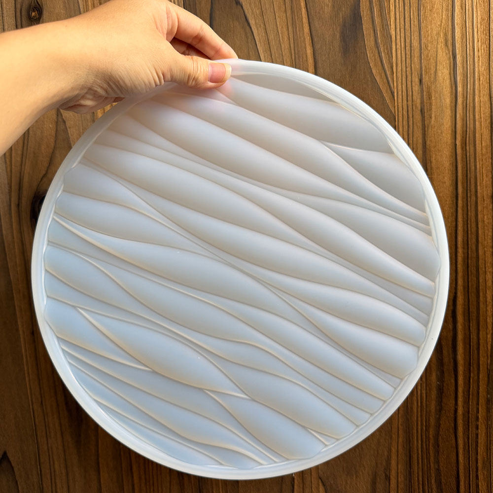 قالب سيليكون دائري كبير لصنع ص - مراجعة Resin Art Tray وسعره
