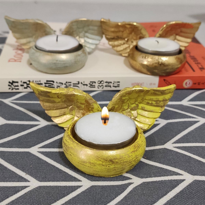 أجنحة الملاك شمعة حامل تماثل ص - مراجعة Resin Art Gift For Wedding وسعره