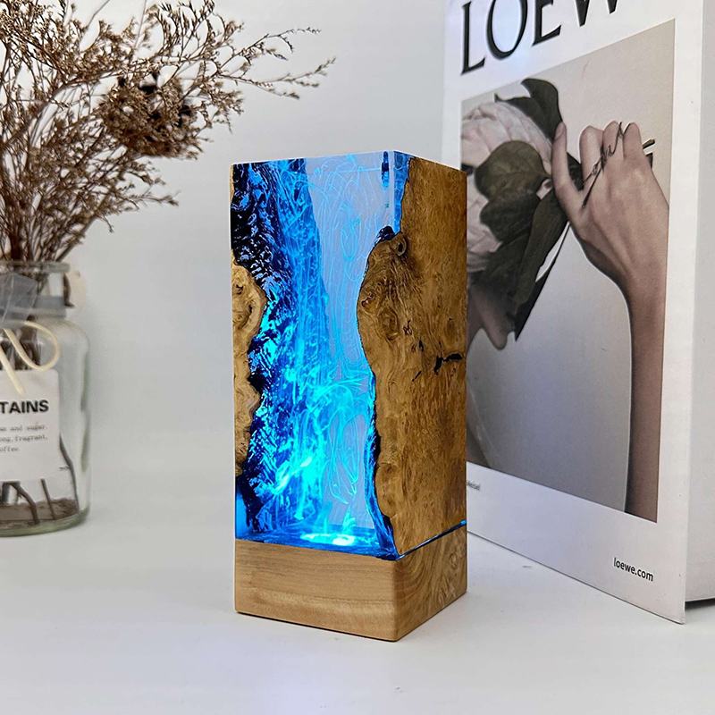 مصباح طاولة من الراتنج بتصميم  - مراجعة Resin Art Table وسعره