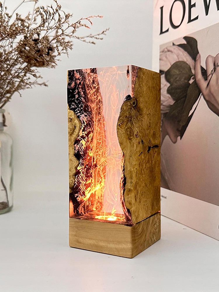 مصباح طاولة من الراتنج بتصميم  - مراجعة Resin Art Table وسعره