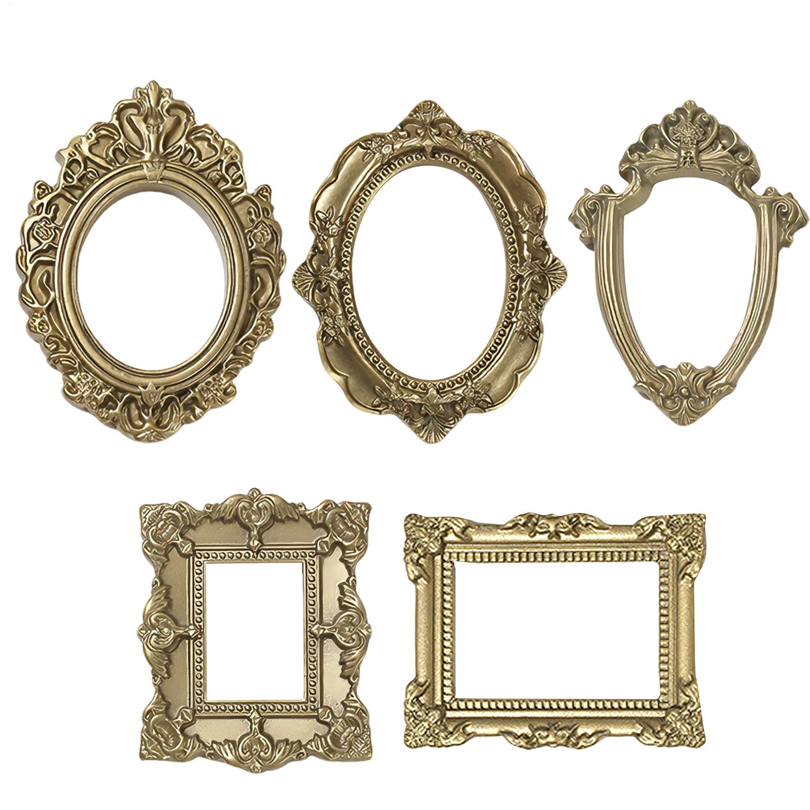 5/9 قطع إطارات صور ذهبية عتيقة - مراجعة Resin Art Photo Frame وسعره