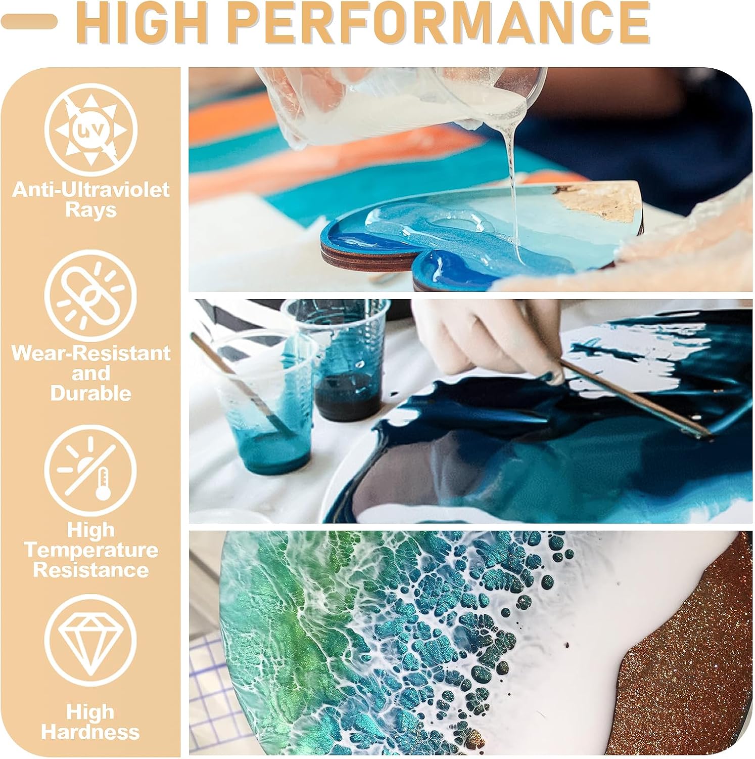 17.6 أوقية/33.8 أوقية AB الرات - مراجعة Resin Art Table وسعره