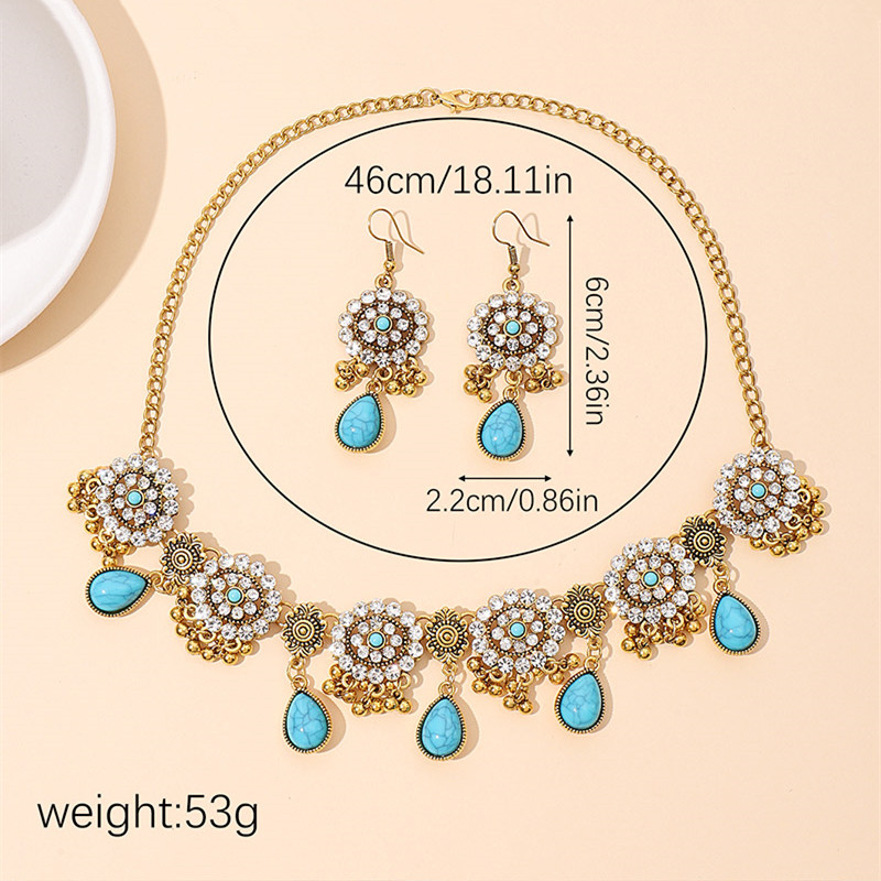 Kymyad العرقية خمر حجر الراين  - مراجعة Resin Art Necklace وسعره