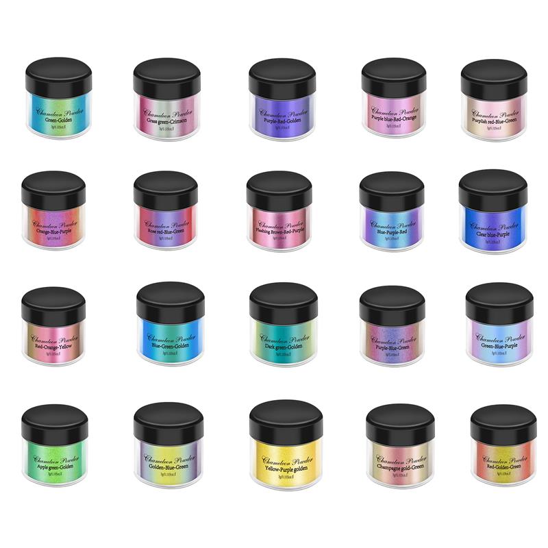 مسحوق لؤلؤي مشوه سحري ، حرباء  - مراجعة Glitter Powder Resin وسعره