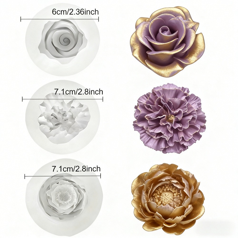 قوالب سيليكون من 3 قطع على شكل - مراجعة Resin Art Gift For Wedding وسعره