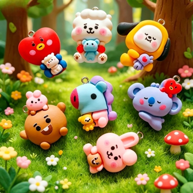 7 قطع من إكسسوارات BT21 الكرتو - مراجعة Resin Art Kits For Adults وسعره