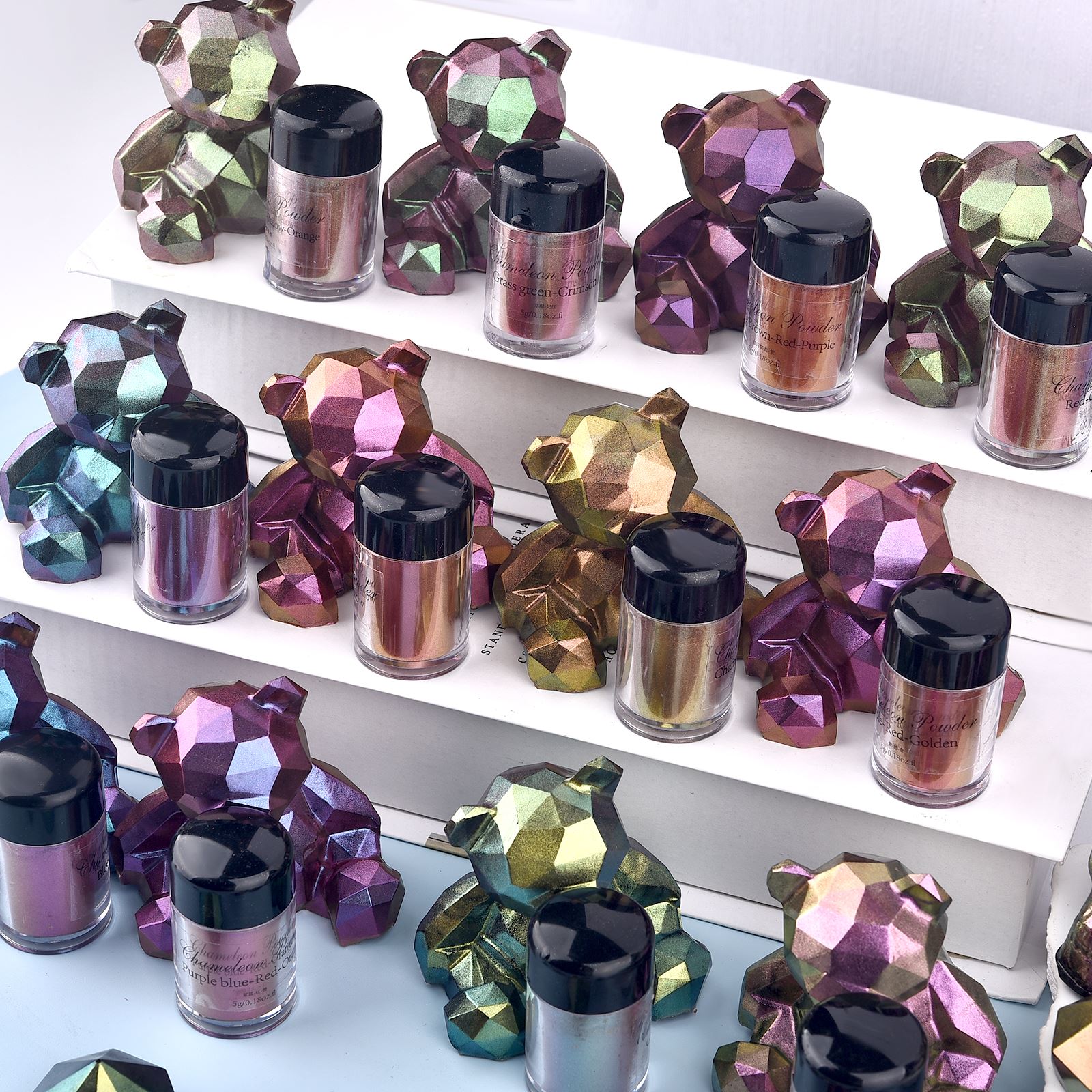 صبغة راتنج الحرباء اللامع ، ال - مراجعة Glitter Powder Resin وسعره