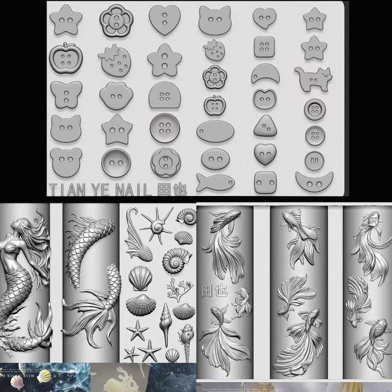 قوالب سيليكون ناعمة ثلاثية الأ - مراجعة Resin Art Template وسعره