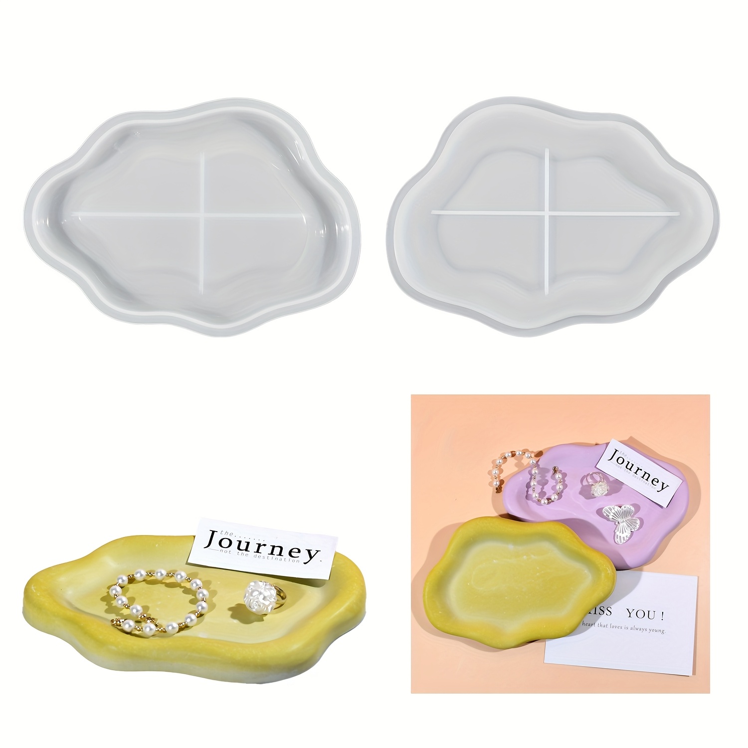 صينية القلب الراتنج قالب سحابة - مراجعة Resin Art Tray وسعره