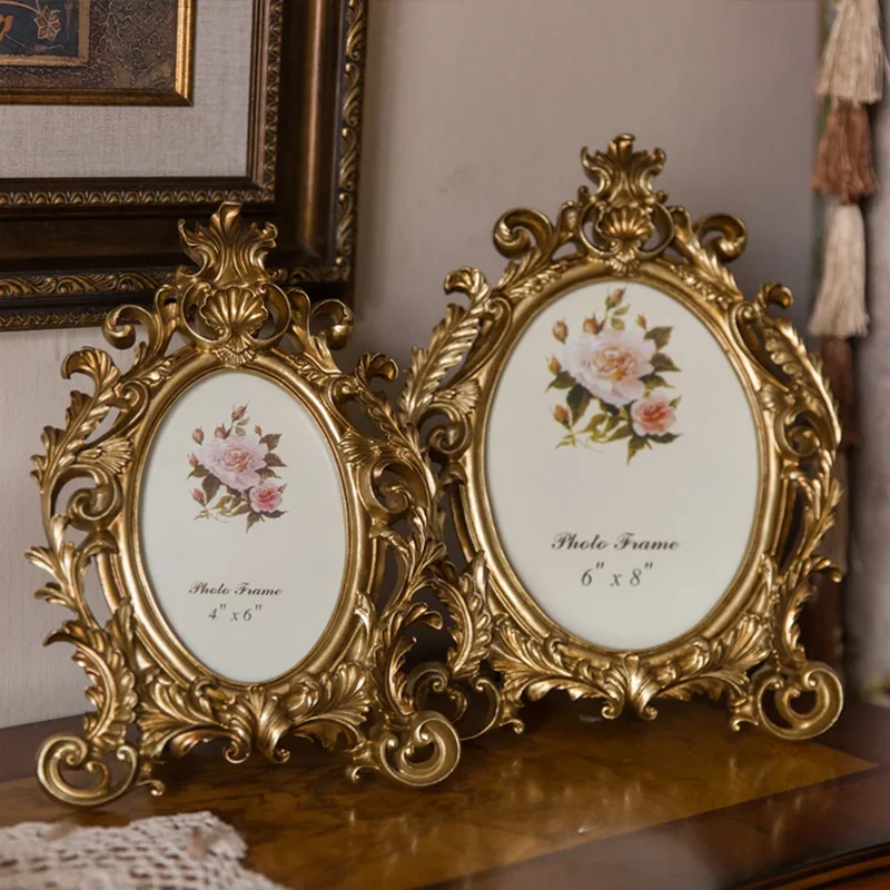 إطار صور بيضاوي ذهبي عتيق من ا - مراجعة Resin Art Gift For Wedding وسعره