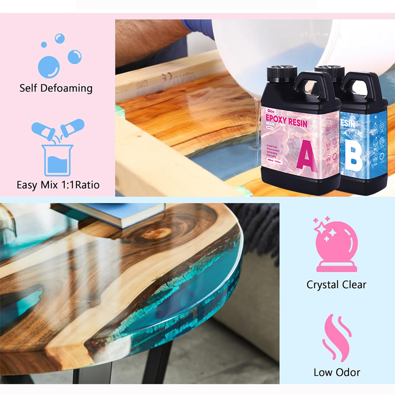 طقم راتنج إيبوكسي شفاف بنسبة 1 - مراجعة Resin Art Table وسعره